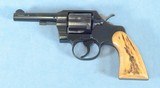 ** SOLD ** Colt Official Police Revolver Chambered in .38 Special Caliber **Cool Retro Stag Grips - Mfg 1949** - 1 of 9