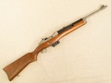 ** SOLD ** Ruger Mini-14 Ranch Rifle, Stainless Steel/Wood Stock, Cal. .223 Rem./5.56mm, 1990 Vintage. - 9 of 18