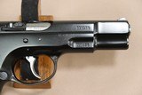 ** SOLD ** RARE 1984 CZ Pre-B Model 75 9mm Pistol w/ Orig. Box, 2 Mags, Test Target, & Ppwrk* 1 Matching Mag & Looks Unfired! * - 14 of 25