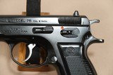 ** SOLD ** RARE 1984 CZ Pre-B Model 75 9mm Pistol w/ Orig. Box, 2 Mags, Test Target, & Ppwrk* 1 Matching Mag & Looks Unfired! * - 10 of 25