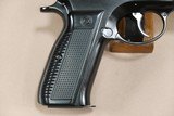 ** SOLD ** RARE 1984 CZ Pre-B Model 75 9mm Pistol w/ Orig. Box, 2 Mags, Test Target, & Ppwrk* 1 Matching Mag & Looks Unfired! * - 13 of 25