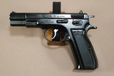 ** SOLD ** RARE 1984 CZ Pre-B Model 75 9mm Pistol w/ Orig. Box, 2 Mags, Test Target, & Ppwrk* 1 Matching Mag & Looks Unfired! * - 8 of 25