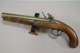 1830's-1850's Vintage A.W. Spies N.Y. .58 Caliber London-Mfg. Flintlock Pistol w/ Brass Octagon Barrel - 5 of 24