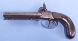 ** SOLD ** Belgian SxS Percussion Traveling Pistol **Unique and Historical** - 1 of 18