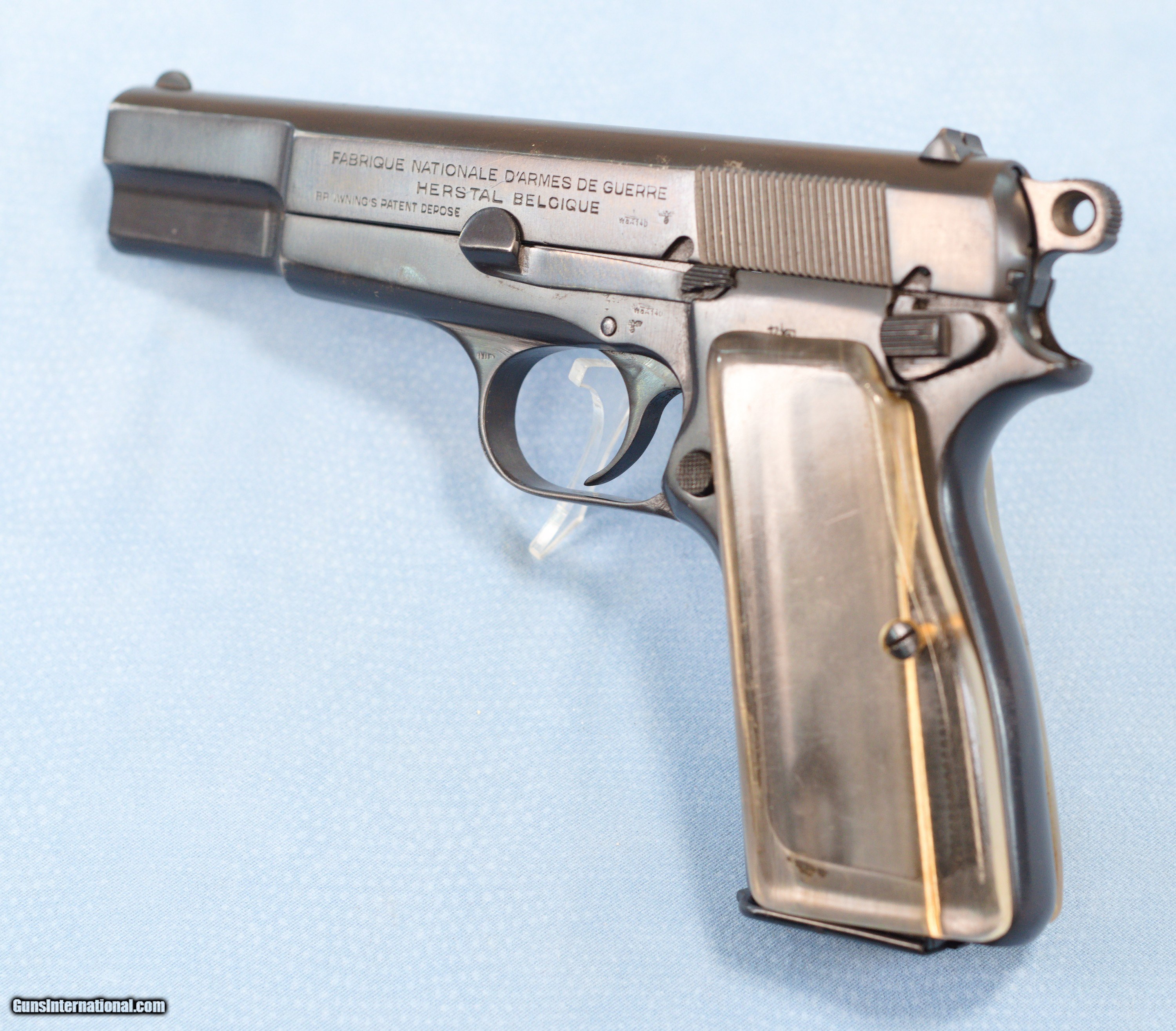 Sold Browning Fn Hi Power Semi Auto Pistol In 9mm German Wartime Markings A Block 7148