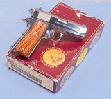 1996 Bright Stainless Colt General Officer's Model Mk.IV Series 80 .45 ACP Pistol w/ Original Box** RARE Very Limited Production Model **