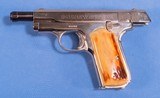 ** SOLD ** Colt 1903 Pocket Hammerless in .380 Caliber **Mfg 1909 - Nickel Redone - Stag Grips - Retro Cool** - 14 of 15