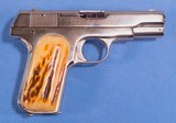 ** SOLD ** Colt 1903 Pocket Hammerless in .380 Caliber **Mfg 1909 - Nickel Redone - Stag Grips - Retro Cool** - 1 of 15