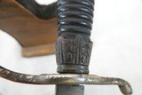 WW2 German SS Police Officer's Degan / Sword with Nazi Police Eagle on grip & SS Runes on Blade
Mfg. by Hermann Rath - 13 of 23