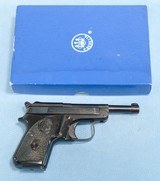 Beretta 950BS Tip Up Semi Auto Pistol in .22 Short Caliber **Rare 4 Inch Barrel - Box and Papers** - 1 of 16