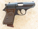 Walther PPK, German Made, 1968 Vintage, Cal. .380 ACP, Brown Eagle Grips - 2 of 14
