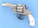*** SOLD *** Nimscke Engraved & Fitted with Pearl Grips Smith & Wesson .44 Double Action , Cal. .44 S&W, Early 1880's Vintage
