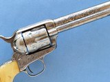 *** SOLD *** New York Engraved Colt Single Action, Ivory Grips, Cal. .45 LC, 1883 Vintage