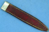 U.S. Civil War Period Patriotic Bowie Knife w/ Etched Blade & Leather Scabbard - 17 of 24