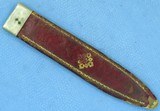 U.S. Civil War Period Patriotic Bowie Knife w/ Etched Blade & Leather Scabbard - 18 of 24