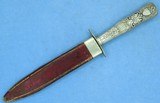 U.S. Civil War Period Patriotic Bowie Knife w/ Etched Blade & Leather Scabbard - 22 of 24