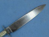 U.S. Civil War Period Patriotic Bowie Knife w/ Etched Blade & Leather Scabbard - 3 of 24