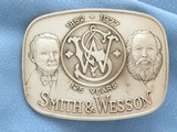 Smith & Wesson 125 Years Belt Buckle, Sterling Silver, 1852 - 1977 Anniversary - 2 of 5