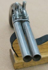 1860's-'80's Antique German Double-Barrel Twin-Hammer Percussion Pocket Pistol in .40 Caliber Cap & Ball - 9 of 25