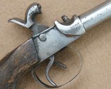 1860's-'80's Antique German Double-Barrel Twin-Hammer Percussion Pocket Pistol in .40 Caliber Cap & Ball - 15 of 25