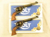 Pair of Colt Commemorative Single Action Army's, Consecutive Serial Numbered, Cal. .44-40 WCF, 1984 Vintage - 1 of 10