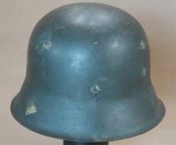 WW2 German Army M42 Heer Single Decal Helmet - Brushed Over-Paint Over Camo w/ Original Liner
** 100% Original & NAMED! ** - 9 of 25