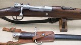 Argentine Military Model 1909 Mauser Cavalry Carbine Mfg. by F.M.A.P. complete w/ Bayonet, Scabbard, & Frog * Non-Import Marked & All Matching! * - 3 of 25