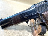 BROWNING HI-POWER P35 WITH TANGENT SIGHT EARLY NAZI PISTOL REISSUED TO POLICE POST WAR - 7 of 15