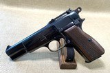 BROWNING HI-POWER P35 WITH TANGENT SIGHT EARLY NAZI PISTOL REISSUED TO POLICE POST WAR - 6 of 15