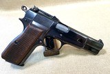 BROWNING HI-POWER P35 WITH TANGENT SIGHT EARLY NAZI PISTOL REISSUED TO POLICE POST WAR - 4 of 15