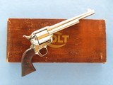 ***SOLD***Colt Single Action Army, 3rd Gen., Nickel with Walnut Grips, Non-Fluted Cylinder, Cal. 45 LC
PRICE:
$4,200 - 1 of 7