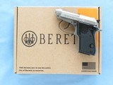 ***SOLD***Beretta Model 21 Bobcat INOX, Cal. .22 LR, with Box & Pistol Pouch - 1 of 12