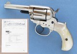 Colt Model 1877 (Lightning), Cal. .38 Long Colt, 1879 Vintage, Pearl Grips, Factory Letter