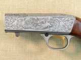 Browning Grade III Semi Automatic Rifle, Cal. .22 LR, Belgian Manufacture, 1967 Vintage ** R. Risack Engraved ** - 8 of 21