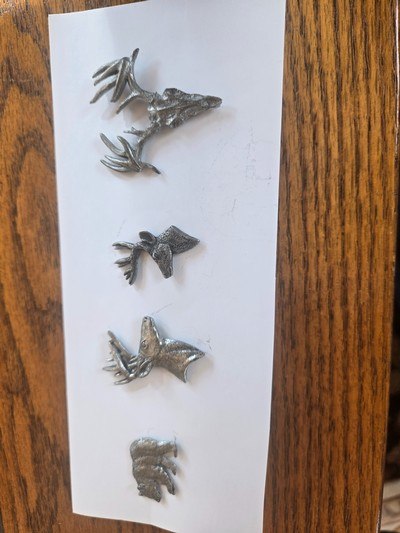 GG Harris pewter pins