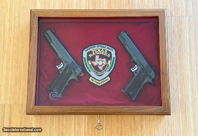 RARE SET OF COLT TEXAS RANGERS 45 ACP 175TH ANNIVERSARY 1911 PISTOLS.