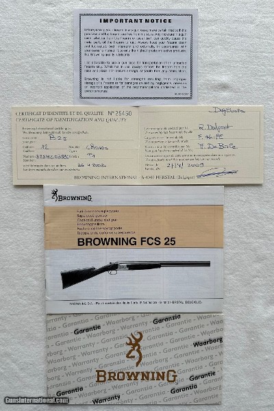 BELGIUM BROWNING F1 GRADE - B25 12 GAUGE - SIGNED BY F. KRILL - CUSTOM LEATHER CASE - Image 18 of 20