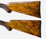 PAIR OF BROWNING EXHIBITION 20 GAUGE - PICTURED IN NED SCHWING'S BOOK PAGES 106 AND 224 - BROWNING LETTERS - CASED - 8 of 20