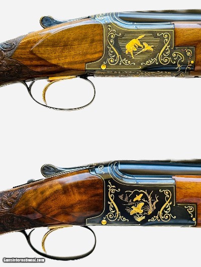 PAIR OF BROWNING EXHIBITION 20 GAUGE
PICTURED IN NED SCHWING'S BOOK PAGES 106 AND 224
BROWNING LETTERS
CASED