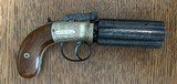 Fine W.A. Beckwith English Six-Shot Pepperbox Pistol