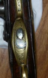 Italian (Brescian) Royal Guard or Household Flintlock Pistol Circa 1750-70 Brass & silver Inlay - 11 of 15