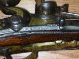 Italian (Brescian) Royal Guard or Household Flintlock Pistol Circa 1750-70 Brass & silver Inlay - 9 of 15
