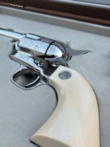 SCARCE Colt Sheriff’s Model Cased Nickel 44-40/44Special With Factory Ivory - 1 of 12
