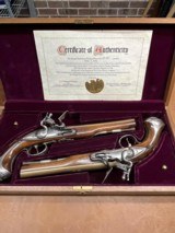 Cased pair of George Washington’s 1748 Hawkins flintlock - 4 of 9