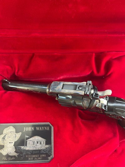 Cased Colt John Wayne “THE DUKE” commemorative 22 Frontier revolver - Image 5 of 9