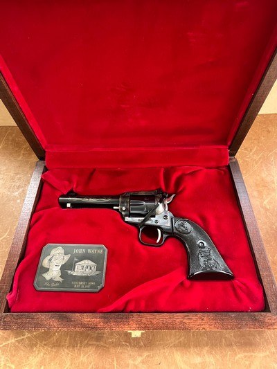 Cased Colt John Wayne “THE DUKE” commemorative 22 Frontier revolver - Image 1 of 9