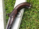 1836 Johnson Flintlock Pistol Sharp Stock Original Flintlock - 4 of 6