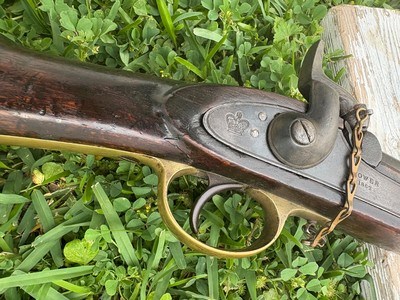 Tower two band artillery musketoon dated 1862 with bayonet lug. - Image 9 of 10