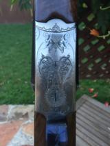 Merkel 147E 12 Gauge; 28" Barrels; Fixed Choke IC/M with Game Scene Engraved. - 9 of 15