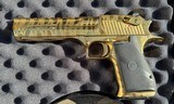 Magnum Research Desert Eagle Gold Tiger Stripes Pistol .50 AE NEW - 3 of 6